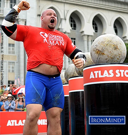 Brian Shaw won World’s Strongest Man 2015 today in Kuala Lumpur. IronMind® | ©Randall J. Strossen photo