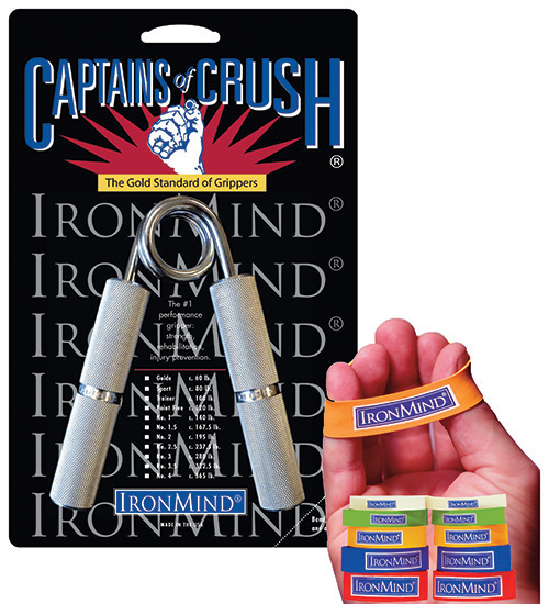 IronMind Captains of Crush grippers and Expand-Your-Hand Bands are the top two choices for strong and healthy hands. These products, along with IMTUG and Zenith grippers, the SUPER SQUATS Hip Belt, IronMind lifting straps and Headstrap Fit For Hercules are introduced and explained in a new series of videos. IronMind® | Image courtesy of IronMind Enterprises, Inc.