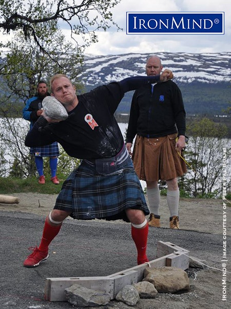 With Norway’s Fefor hotel providing the dramatic stage, Daniel Dorow won the 2015 IHGF Amateur Highland Games World Championships—qualifying him for next year’s professional world championships. IronMind® | Photo courtesy of Peter Pal Buajki With Norway’s Fefor hotel providing the dramatic stage, Daniel Dorow won the 2015 IHGF Amateur Highland Games World Championships—qualifying him for next year’s professional world championships. IronMind® | Photo courtesy of Peter Pal Buajki