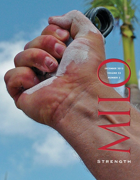 Magnus Samuelsson attacks a Captains of Crush No. 4 gripper at the 2004 World's Strongest Man contest. IronMind® | ©Randall J. Strossen photo