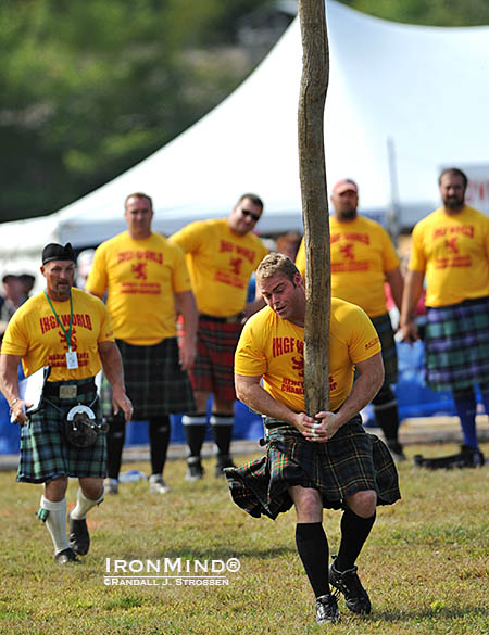 Dan McKim won his first title in the 2011 edition of these Highland Games World Championships (at Loon Mountain), and comes into the 2014 contest as the defending champion, fresh off multiple world record performances. IronMind® | Randall J. Strossen photo