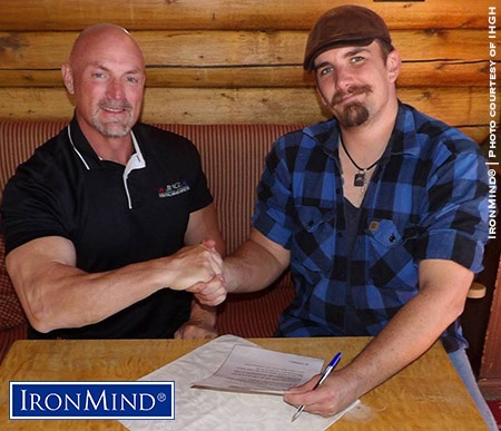 IHGF CEO Francis Brebner (left) and IHGF Scandinavian representative Bear Siragusa (right) are collaborating to host the 2016 IHGF World Amateur Highland Games Championships in Fefor, Norway. IronMind® | Photo courtesy of IHGF