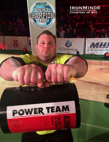 Martin Wildauer was second at MHP Strongman Champions League–Estonia, which was good enough for him to maintain his lead in the race for the 2014 season title. IronMind® | Photo courtesy of SCL