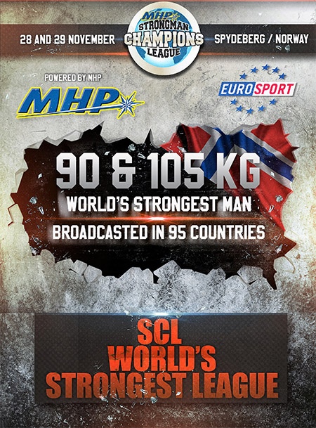 The SCL championships for under 90-kg and under 105-kg strongman competitors will be in Norway, November 28-20. IronMind® | Image courtesy of SCL