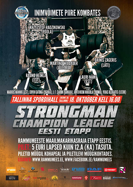 Strongman fans: SCL Estonia is this Saturday (18 October 2014), starting at 4 p.m. (16.00 hours). IronMind® | Artwork courtesy of SCL