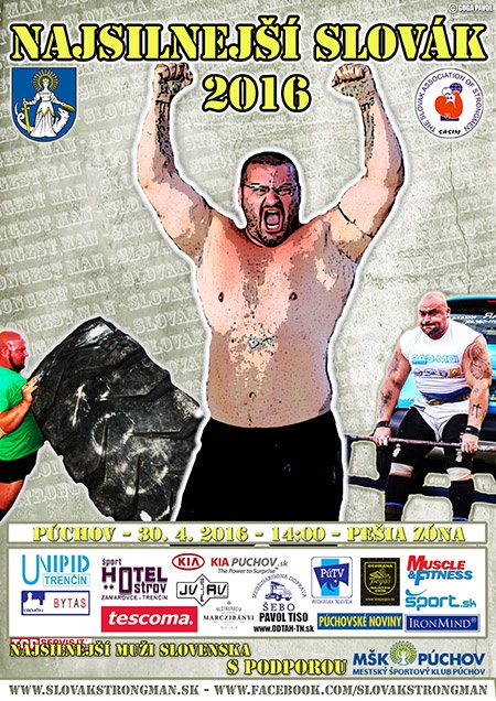 The title of Slovakia’s Strongest Man 2016 will be awarded tomorrow in Puchov, Slovakia and strongman fans are warmly invited to come enjoy the contest in person. IronMind® | Artwork courtesy of the Slovak Association of Strongme