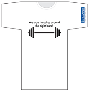 IronMind T-shirt - Are you hanging around the right bars? IronMind T-shirt - Are you hanging around the right bars?