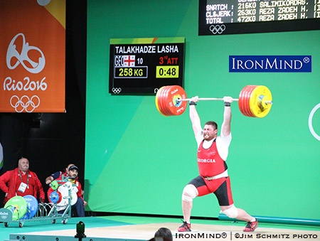 Weightlifting’s new king of the jungle: Lasha Talakhadze (Georgia) is the 2016 Olympic champion in the men’s +105 kg class, via a dominating, world-record producing performance. IronMind® | ©Jim Schmitz photo