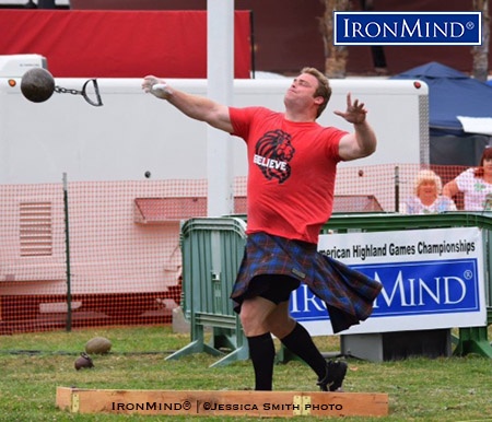 Dan McKim won handily at the 2016 Costa Mesa Highland Games in field filled with top heavy events competitors. IronMind® | ©Jessica Smith photo