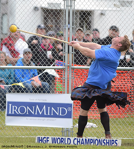 dan mckim ihgf wc 2016 Winning the heavy hammer on day two, just as he had the light hammer the day before, helped Dan McKim capture his fourth IHGF World Highland Games Championships. IronMind® | Randall J. Strossen photo