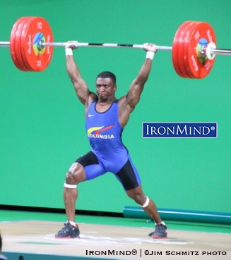 Here’s Oscar Figueroa’s 176-kg jerk, part of his gold medal performance in the men’s 62-kg class at the Rio Olympics. IronMind® | Photo courtesy of Jim Schmitz