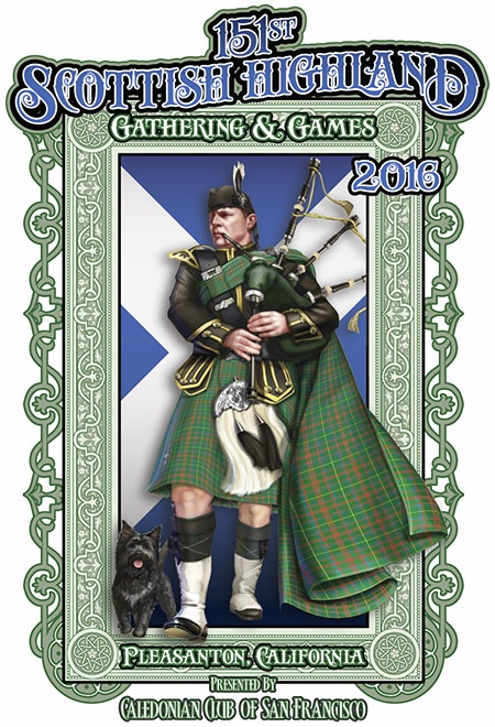 pleasanton 2016 poster Pleasanton, California will host the 151st edition of the Caledonian Club of San Francisco’s Highland Gathering and Games, which will feature many of the world’s top heavy events competitors. IronMind® | Artwork courtesy of Steve Conway/CCSF