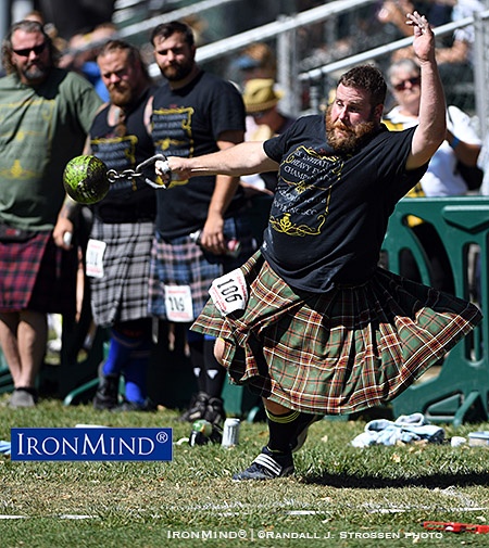 spencer tyler pleasanton 2016 World record holder in the 56-lb. weight for distance, Spencer Tyler ended the first day of competition in the US Heavy Events Invitational tied for the lead with Dan McKim. IronMind® | ©Randall J. Strossen photo