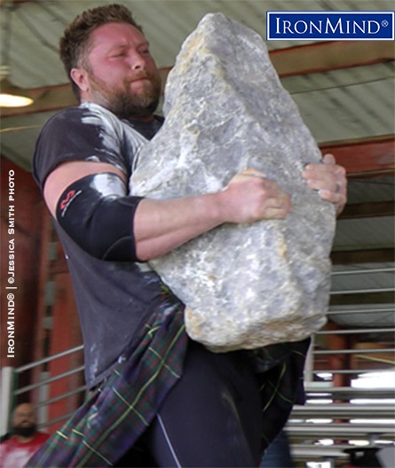 Casey Garrison-Husafell Casey Garrison won the IHGF Stones of Strength qualifier, positioning himself for a possible slot at the IHGF Stones of Strength World Championships later this year. IronMind® | ©Jessica Smith photo