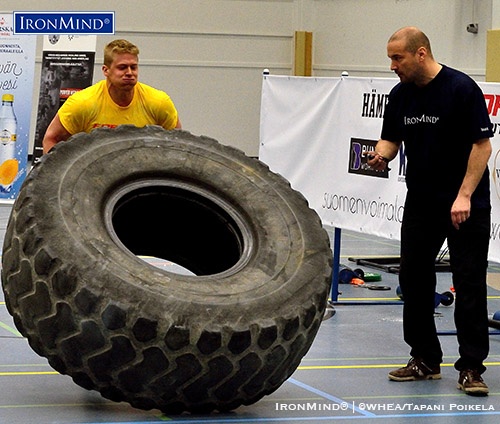 Eemeli Majamaa on the truck pull in the 2016 Pure Power™ event. IronMind® | Photo by WHEA/Tommi Ääri