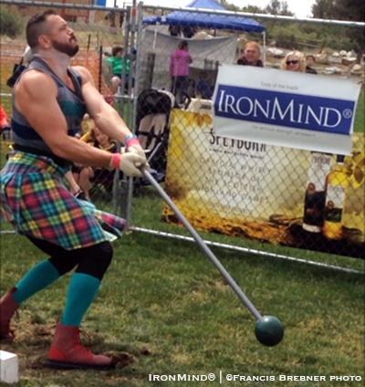 Eddie Brown hammered the field at the Costa Mesa Highland Games and he has qualified for the IHGF All American Highland Games Championships. IronMind® | ©Francis Brebner photo