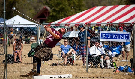 Skylar Arneson won both hammers at the 2017 IHGF All-American Highland Games Championships. IronMind® | ©Lawrence Ventress photo