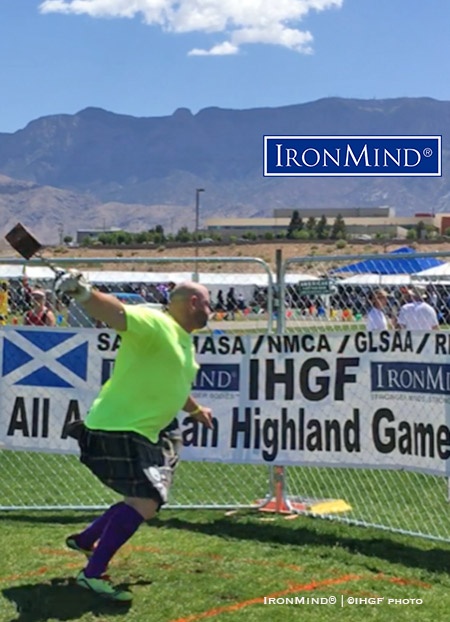 John Anthony won the A group at the Rio Grande Valley Highland Games, which qualified him for the IHGF All-American Highland Games Championships in September. IronMind® | ©IHGF photo
