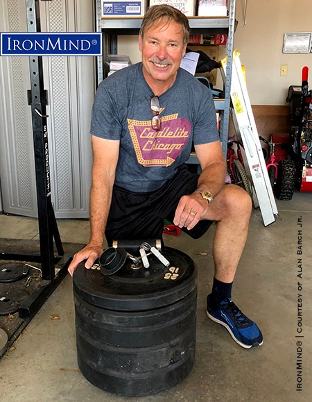 “I wish to thank my incredible wife and three children for their support of my interest in strength training,” said Mark Viehweg, who was just certified on the IronMind Crushed-To-Dust! Challenge—a fun, easy, and effective way to demonstrate one has superior grip strength. IronMind® | Courtesy of Alan Barch Jr.
