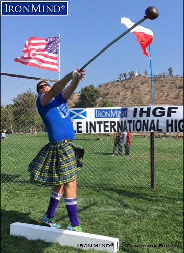 Sean Burns (USA) won the inaugural IHGF Chilean Highland Games (Santiago, Chile)—the latest example of the IHGF’s global expansion of the Highland Games. IronMind® | Christina Burns photo