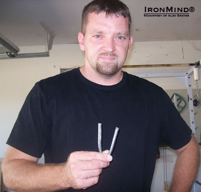 Alex Graves has just been certified on the IronMind Red Nail, adding to the list of Lone Star State residents who have distinguished themselves in the world of lower arm strength. IronMind® | Courtesy of Alex Graves. Alex Graves has just been certified on the IronMind Red Nail, adding to the list of Lone Star State residents who have distinguished themselves in the world of lower arm strength. IronMind® | Courtesy of Alex Graves.