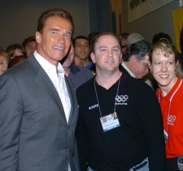 California Governor Arnold Schwarzenegger, with Mark and Megan of Columbus Weightlifting Club fame, has been a huge supporter of weightlifting at the world's largest fitness expo, known simply as "The Arnold." IronMind® | Randall J. Strossen, Ph.D. 