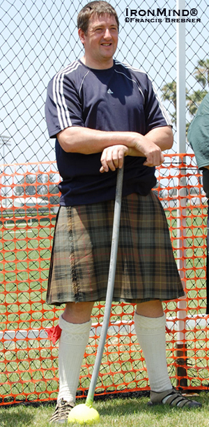 Bruce Aitken beat quite a field to take top honors at the Halkirk Highland Games.  IronMind® | File photo by Francis Brebner (taken at the Costa Mesa Highland Games several years ago).