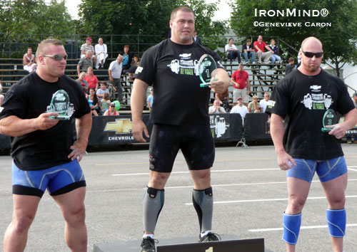 Christian Savoie made big news in strongman today when he won the 2009 Canada’s Strongest Man contest.  IronMind® | Photo by Geneviève Caron. 