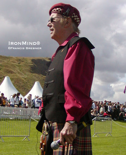 David Webster, International Highland Games Federation (IHGF) president, is organizing a top-flight series of Highland Games competitions.  IronMind® | Francis Brebner photo.