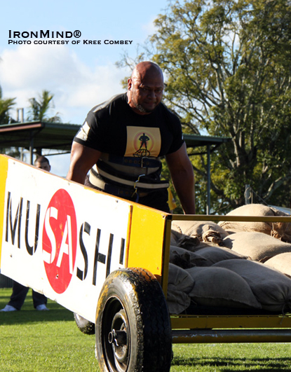 Derek Boyer, who is about to turn 41, won the 2010 Australia’s Strongest Man contest. IronMind® | Photo courtesy of Kree Combey. Derek Boyer, who is about to turn 41, won the 2010 Australia’s Strongest Man contest. IronMind® | Photo courtesy of Kree Combey.