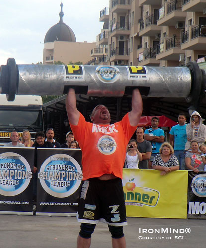 Last weekend, Bulgaria hosted the seventh SCL contest of the year, and Ervin Katona retained his overall lead in the biggest strongman series this year.  IronMind® | Courtesy of SCL.