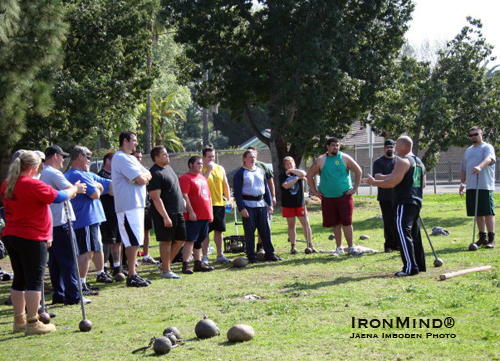 Playing with sticks and stones can be a lot of fun - Orange County, California hold its second IHGF clinic this weekend.  IronMind® | Jaena Imboden photo.