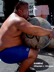 Lots of heart makes up for less height: Grant Higa, always a crowd favorite, will be competing in the Central USA Strongman Challenge tomorrow in Kokomo, Indiana. IronMind® | Randall J. Strossen, Ph.D. photo.