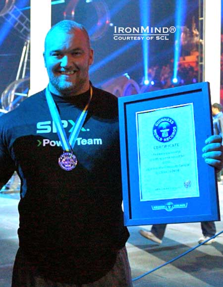 Hafthor Julius Bjornsson wasted no time putting his name in the Guinness World Records book in 2014.  IronMind® | Photo courtesy of SCL