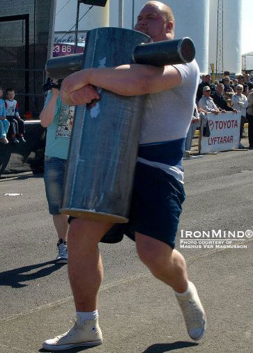 Hafþór Júlíus Björnsson won the Strongest Man in Iceland 2012 and now your challenge is to name this event.  Hafþór Júlíus Björnsson walks with a mooring bitt, a new event introduced by Magnus Ver Magnusson.  Can someone come up with a catchy name for this event?  IronMind® | Photo courtesy of Magnus Ver Magnusson. Hafþór Júlíus Björnsson won the Strongest Man in Iceland 2012 and now your challenge is to name this event.  Hafþór Júlíus Björnsson walks with a mooring bitt, a new event introduced by Magnus Ver Magnusson.  Can someone come up with a catchy name for this event?  IronMind® | Photo courtesy of Magnus Ver Magnusson.