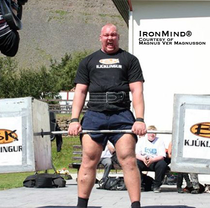Hafþór Júlíus Björnsson on the Silver Dollar Deadlift, as he won Iceland's Strongest Viking this weekend, and maybe even bigger: 4x World's Strongest Man winner Magnus Ver Magnusson said, "I have never seen anybody learn this fast.”  IronMind® | Courtesy of Magnus Ver Mangusson.