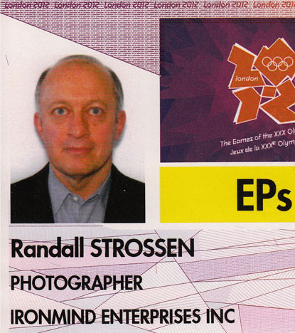 IronMind boss Randall Strossen will be in London to photograph the Olympic weightlifting competition for IronMind and its quarterly strength world journal MILO.  It should go without saying that it was quite a thrill when the Olympic Identity and Accreditation Card arrived at IronMind headquarters last week.