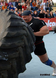 Mariusz Pudzianowski - always the man to beat - is on this weekend's World Strongman Cup card. IronMind® | Photo courtesy of Martin Muhr.
