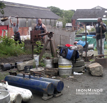 “Welcome to the yard,” said Denny Felix. “There’s no way of making it any more attractive (believe me, I’ve tried). But for those who know what they are looking at, it’s Strongman Paradise.” IronMind® | Courtesy of Denny Felix. “Welcome to the yard,” said Denny Felix. “There’s no way of making it any more attractive (believe me, I’ve tried). But for those who know what they are looking at, it’s Strongman Paradise.” IronMind® | Courtesy of Denny Felix.