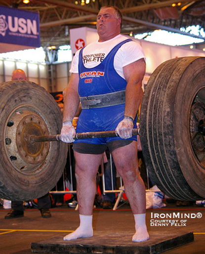 Mark Westaby won the strongman contest at the 2010 Bodypower Expo, thereby earning an invitation to the Strongman Champions League - Ireland competition.  IronMind® | Photo courtesy of Denny Felix.