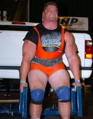 Once again proving he is the deadliest deadlifter in strongman, Mark Philippi easily won the truck deadlift event today. IronMind® | Randall J. Strossen, Ph.D. photo.