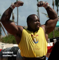 Mark Felix, the Grenadian strongman who will be competing in the upcoming WSMSS Polish Grand Prix, appears primed for a top performance. IronMind® | Photo courtesy of TWI.