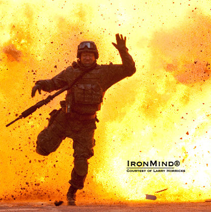 Strength athlete Nick McKinless wanted to become a stuntman, and that’s just what he did.  IronMind® | Still from Coriolanus courtesy of Larry Horricks