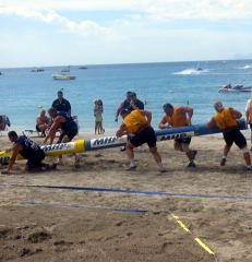 Here's a shot of the Pole Push at the All Nations Challenge taken earlier this week. IronMind® | Dione Wessels photo.