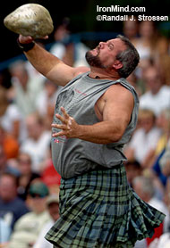Ryan Vierra added another Highland Games World Championships title to his collection in 2005. Come to California in September and watch Ryan defend his crown. IronMind® | Randall J. Strossen, Ph.D. photo.