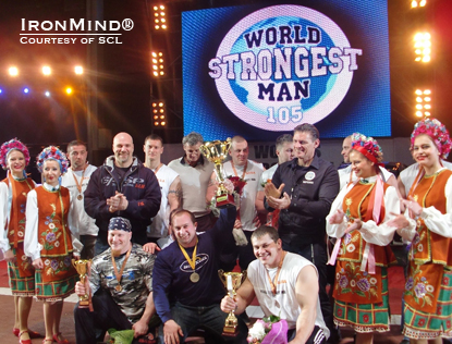 Fierce winter weather was no match for the competitors and officials who made their way to Kiev, Ukraine last weekend for the Strongman Champions League 105-kg World Championships.  IronMind® | Photo courtesy of SCL.