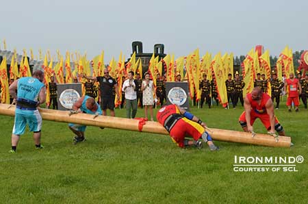 The Pole Push takes on added drama in the team format used in SCL–China. IronMind® | Photo courtesy of SCL China.
The Pole Push takes on added drama in the team format used in SCL–China. IronMind® | Photo courtesy of SCL China.