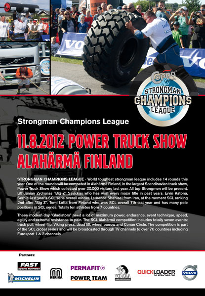 The SCL Power Truck Show will bring some of the world’s top professional strongman competitors to Finland tomorrow, August 11.  IronMind® | Courtesy of SCL.