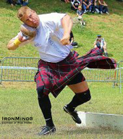 Scott Rider won the Crieff Highland Games and he is looking to be headed toward top form for the upcoming IHGF Highland Games World Championships.  IronMind® | Photo courtesy of Ryan Vierra. 