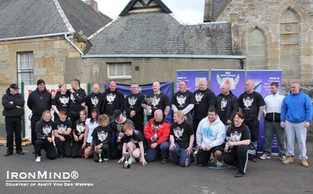 Here’s the whole group from Scotland’s International Most Powerful Woman competition last weekend.  IronMind® | Photo courtesy of Anett Von Der Weppen.
